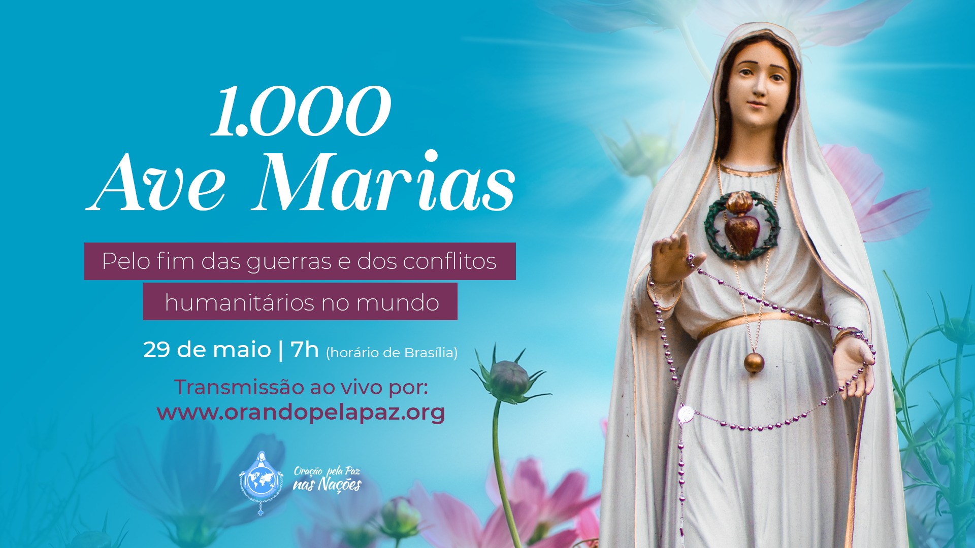 Orando Ave Marias pela Paz nas Nações Voz e Eco dos Mensageiros Divinos